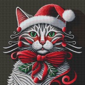 Christmas Cat Cross Stitch Pattern