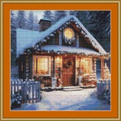 Christmas Cottage I Cross Stitch Pattern