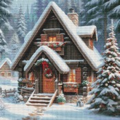 Christmas Cottage II Cross Stitch Pattern