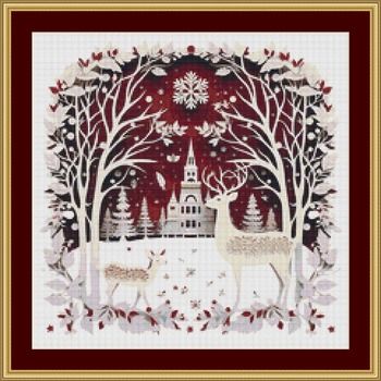 Christmas Deer Cross Stitch Pattern