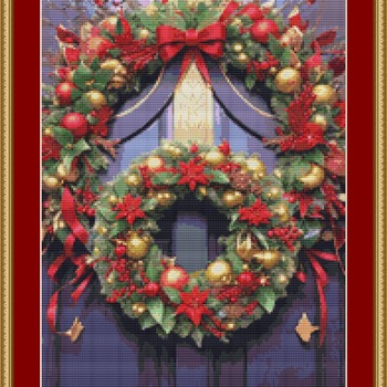 Christmas Door Cross Stitch Pattern