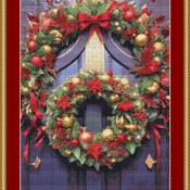 Christmas Door Cross Stitch Pattern