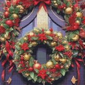 Christmas Door Cross Stitch Pattern