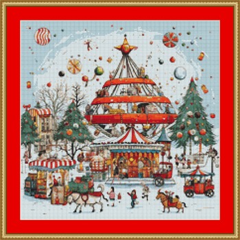 Christmas Fair Cross Stitch Pattern