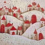 Christmas Houses Cross Stitch Pattern