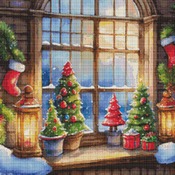 Christmas Shelf Cross Stitch Pattern