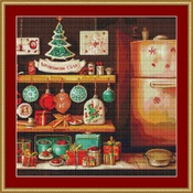 Christmas Shelves Cross Stitch Pattern