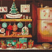 Christmas Shelves Cross Stitch Pattern