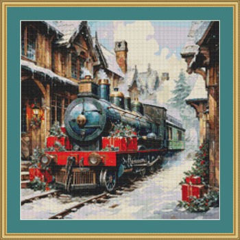 Christmas Train Cross Stitch Pattern