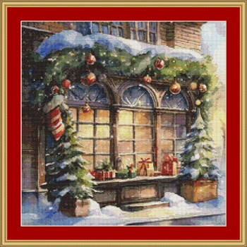 Christmas Window Cross Stitch Pattern