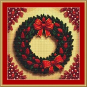 Christmas Wreath Cross Stitch Pattern