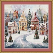 Coloured Roofs Cross Stitch Pattern