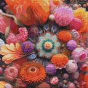 Colourful Flowers Cross Stitch Pattern