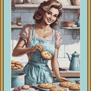 Cookie Baking Cross Stitch Pattern