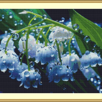 Dew On The Petals Cross Stitch Pattern