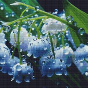 Dew On The Petals Cross Stitch Pattern