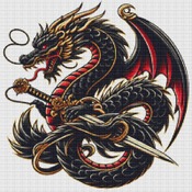 Dragon Power Cross Stitch Pattern