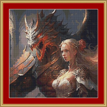 Dragon Princess Cross Stitch Pattern