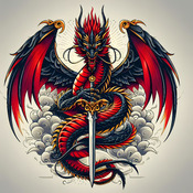 Dragon Sword Cross Stitch Pattern