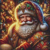 Elegant Santa Claus Cross Stitch Pattern