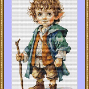 Elf Boy 2 Cross Stitch Pattern