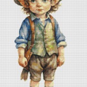 Elf Boy 3 Cross Stitch Pattern