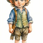 Elf Boy 3 Cross Stitch Pattern