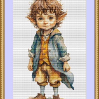 Elf Boy 4 Cross Stitch Pattern