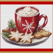 Festive Cocoa Cross Stitch Pattern