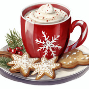 Festive Cocoa Cross Stitch Pattern