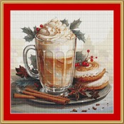 Festive Coffee Cross Stitch Pattern