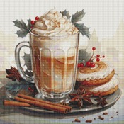 Festive Coffee Cross Stitch Pattern