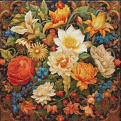 Floral Background Cross Stitch Pattern