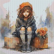 Flower Girl Cross Stitch Pattern