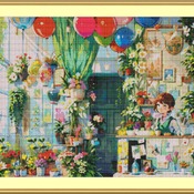 Flower Shop Cross Stitch Pattern