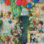 Flower Shop Cross Stitch Pattern