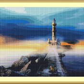 Fog Around The Lighthouse Cross Stitch Pattern