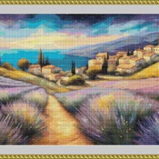 French Village Cross Stitch Pattern