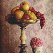 Fruit And Flowers Cross Stitch Pattern