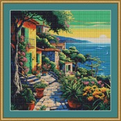 Garden Terrace Cross Stitch Pattern