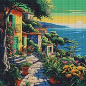 Garden Terrace Cross Stitch Pattern