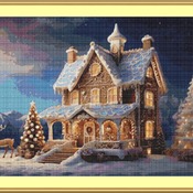 Gingerbread House Cross Stitch Pattern