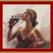 Glass Of Wine Cross Stitch Pattern