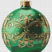 Green Bauble Cross Stitch Pattern