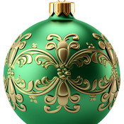 Green Bauble Cross Stitch Pattern