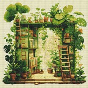 Green Plants Cross Stitch Pattern