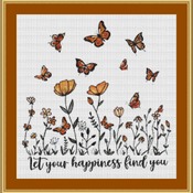 Happiness Cross Stitch Pattern