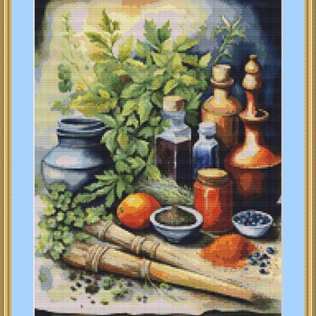 Herbs Cross Stitch Pattern