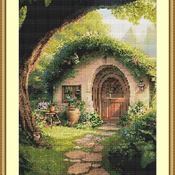 Hobbit House Cross Stitch Pattern