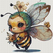 Honey Bee Cross Stitch Pattern